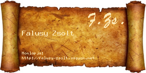 Falusy Zsolt névjegykártya